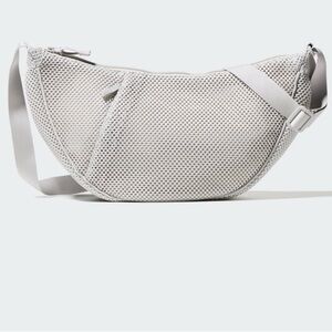 Gray Mesh Men's Crossbody Bag